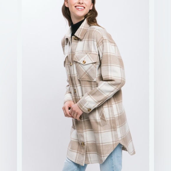 Gentle Fawn Jackets & Blazers - Gentle Fawn Tan and White Utility Jacket